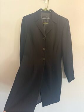 VTG 80’s Garfield & Marks Black Lightweight Overcoat Blazer Petite
